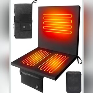 NIB Portable Heated Seat Stadium Camping with Back Support!